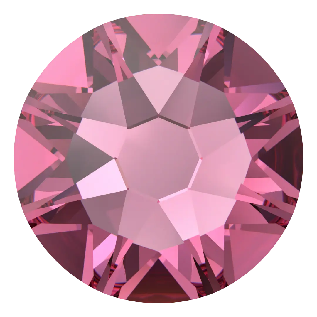 Swarovski Hotfix Flat Back Crystals (2000, 2038 & 2078) Rose - Bluestreak Crystals
