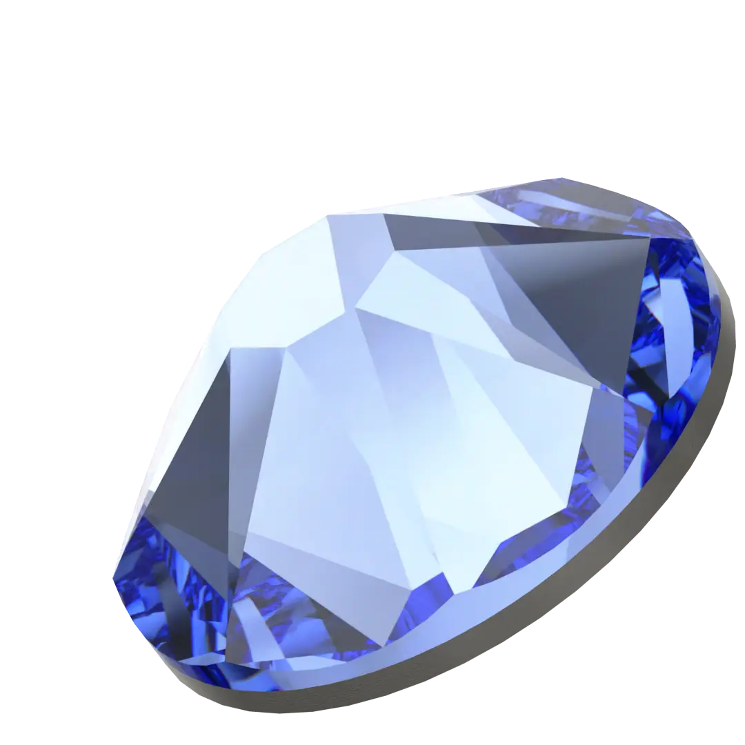 Swarovski Hotfix Flat Back Crystals (2000, 2038 & 2078) Sapphire - Bluestreak Crystals