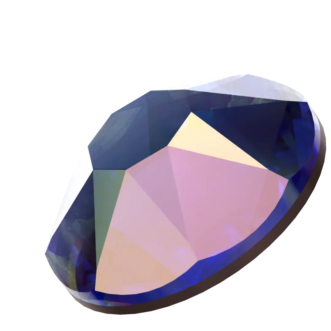 Swarovski Hotfix Flat Back Crystals (2000, 2038 & 2078) Sapphire AB - Bluestreak Crystals