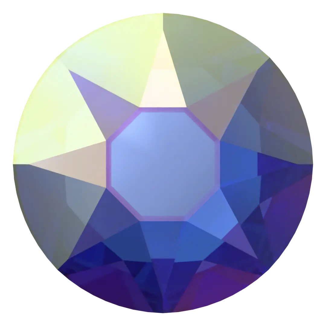 Swarovski Hotfix Flat Back Crystals (2000, 2038 & 2078) Sapphire AB - Bluestreak Crystals