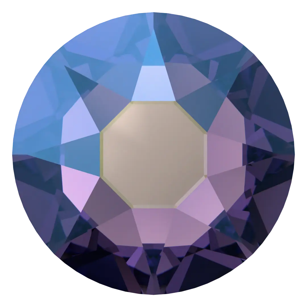 Swarovski Hotfix Flat Back Crystals (2000, 2038 & 2078) Tanzanite Shimmer - Bluestreak Crystals