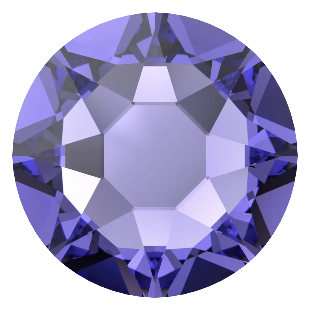 Swarovski Hotfix Flat Back Crystals (2000, 2038 & 2078) Tanzanite - Bluestreak Crystals