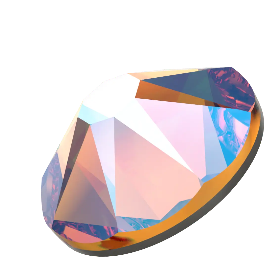 Swarovski Hotfix Flat Back Crystals (2000, 2038 & 2078) Topaz Shimmer - Bluestreak Crystals