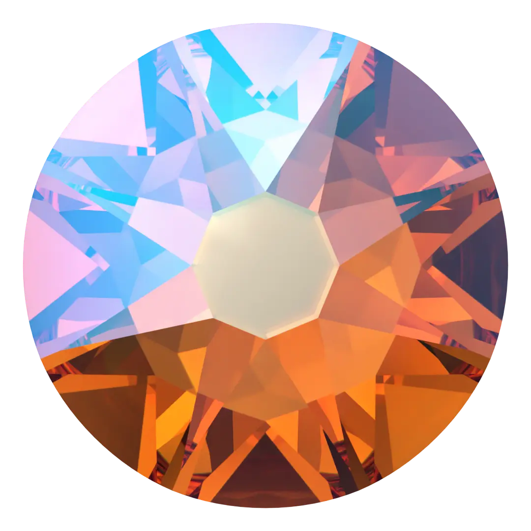 Swarovski Hotfix Flat Back Crystals (2000, 2038 & 2078) Topaz Shimmer - Bluestreak Crystals