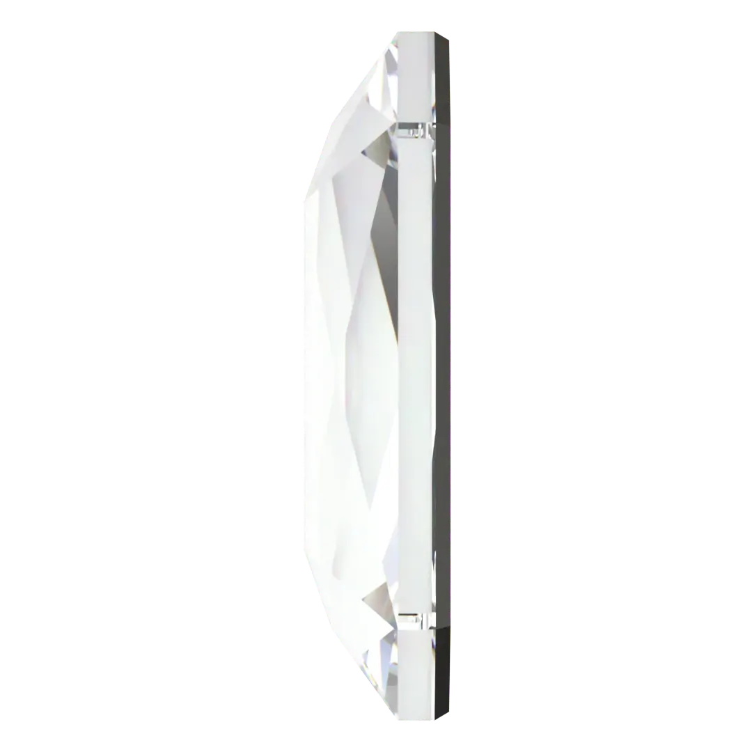 Swarovski Hotfix Flat Back Crystals Emerald Cut (2602) Crystal - Bluestreak Crystals