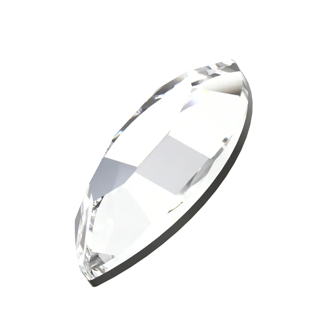 Swarovski Hotfix Flat Back Crystals Navette (2200) Crystal - Bluestreak Crystals