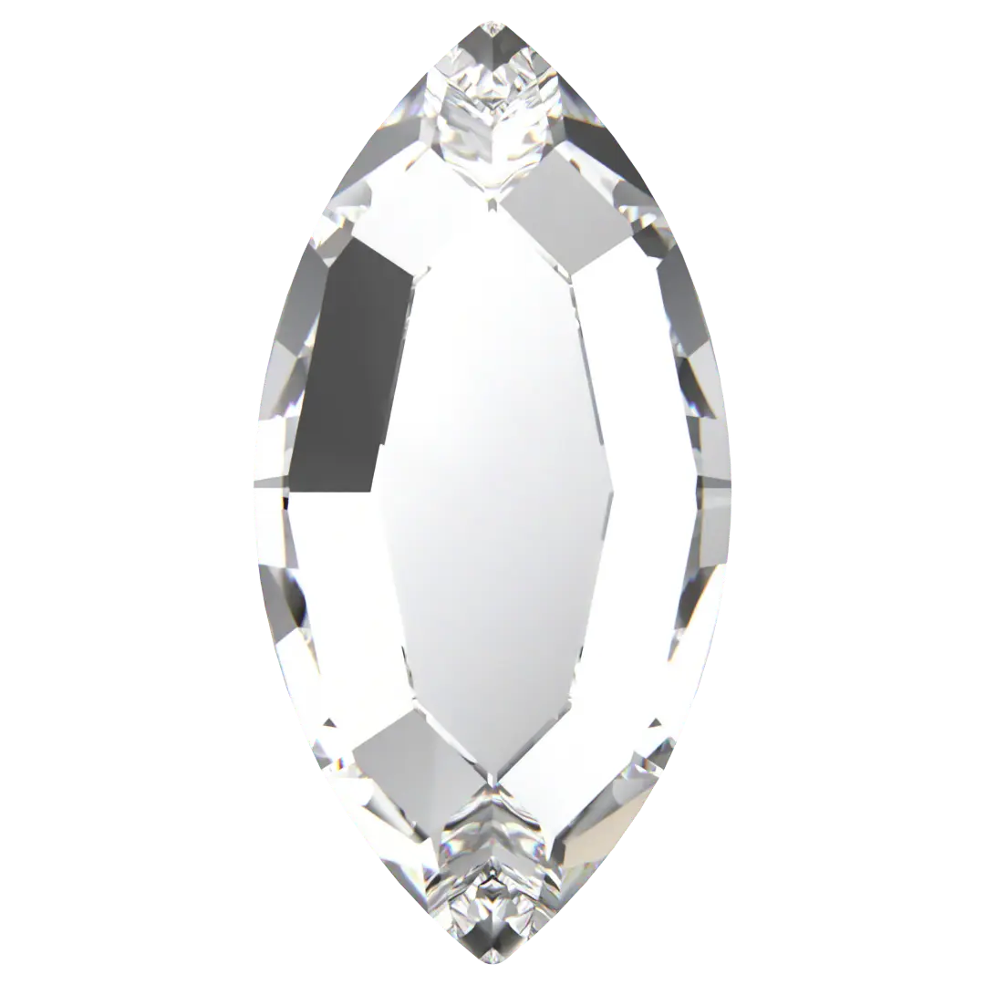 Swarovski Hotfix Flat Back Crystals Navette (2200) Crystal - Bluestreak Crystals