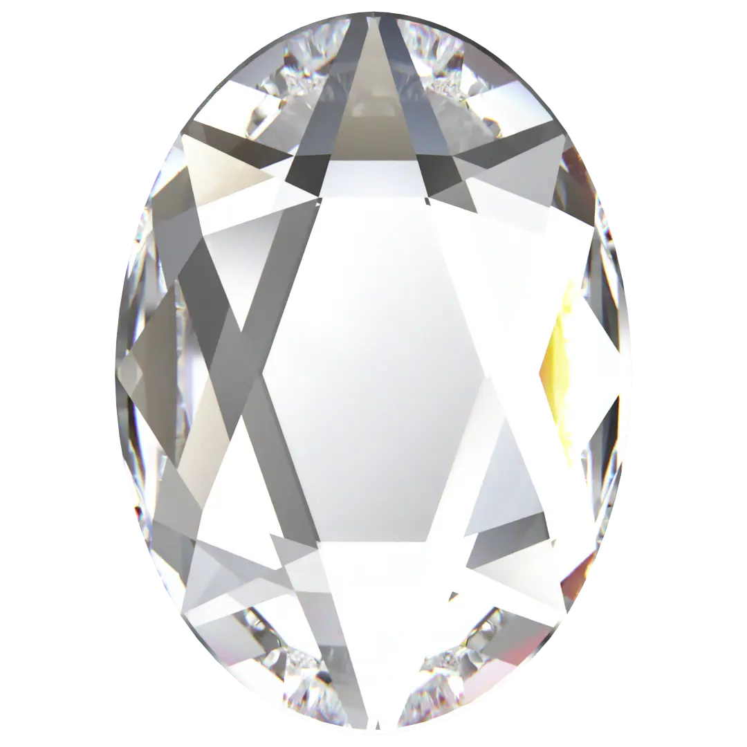 Swarovski Hotfix Flat Back Crystals Oval (2603) Crystal - Bluestreak Crystals