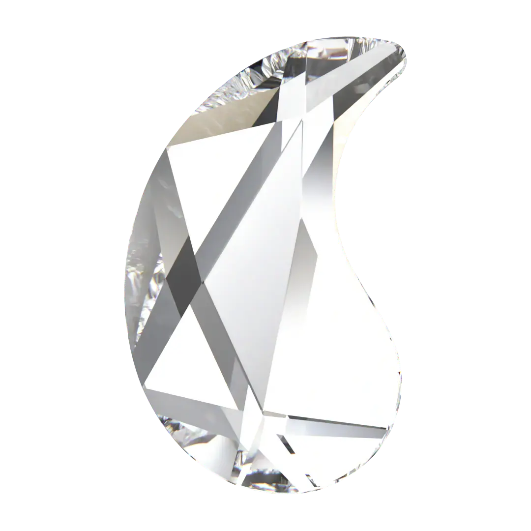 Swarovski Hotfix Flat Back Crystals Paisley X (2364) Crystal - Bluestreak Crystals