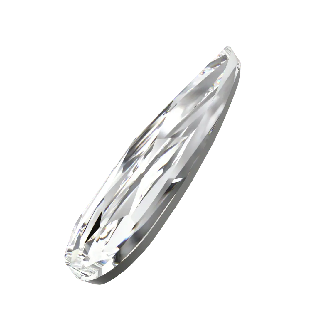 Swarovski Hotfix Flat Back Crystals Raindrop (2304) Crystal - Bluestreak Crystals