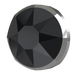 Swarovski Hotfix Flat Back Crystals Rimmed (2038/I, 2078/I) Jet & Crystal Light Chrome - Bluestreak Crystals