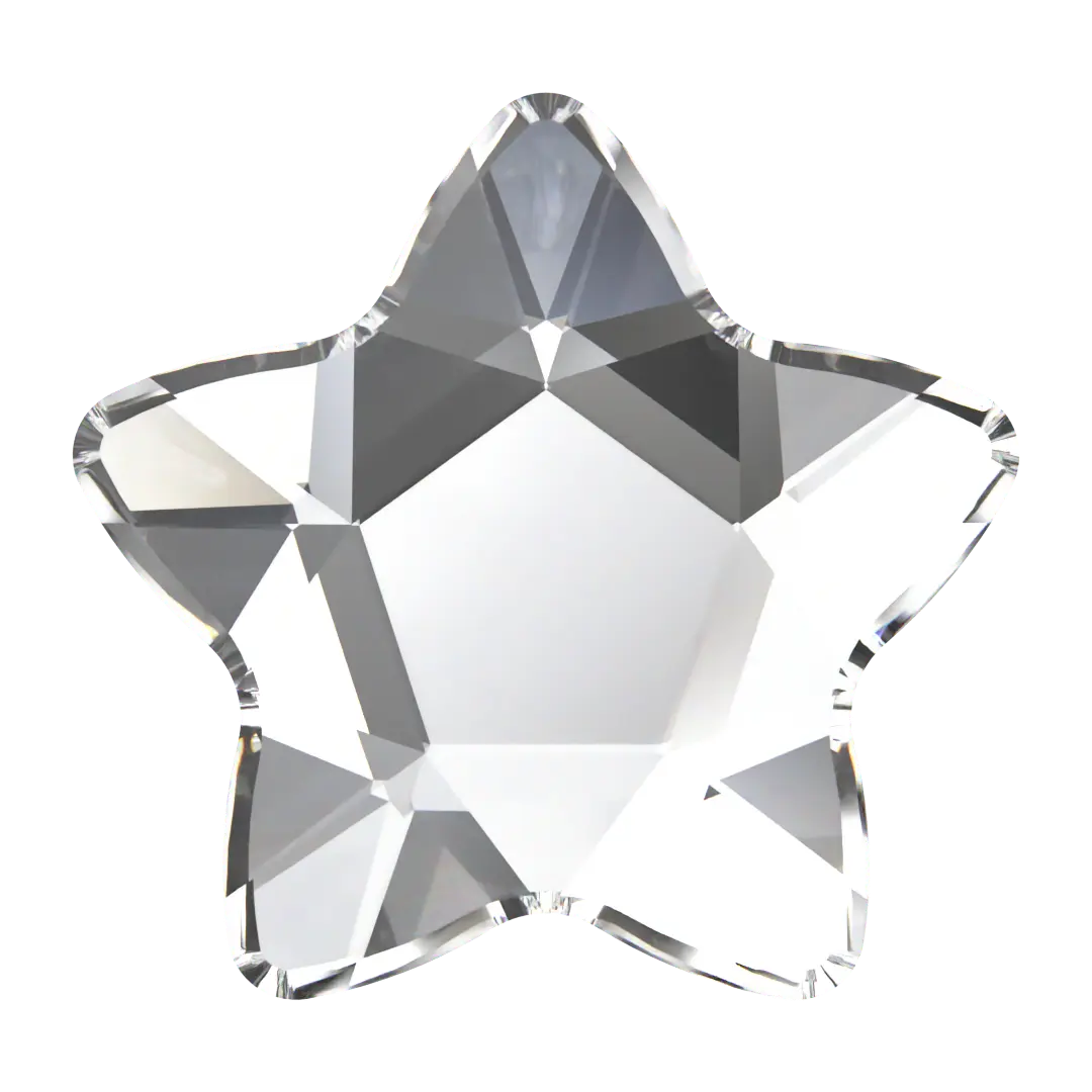Swarovski Hotfix Flat Back Crystals Star Flower (2754) Crystal - Bluestreak Crystals