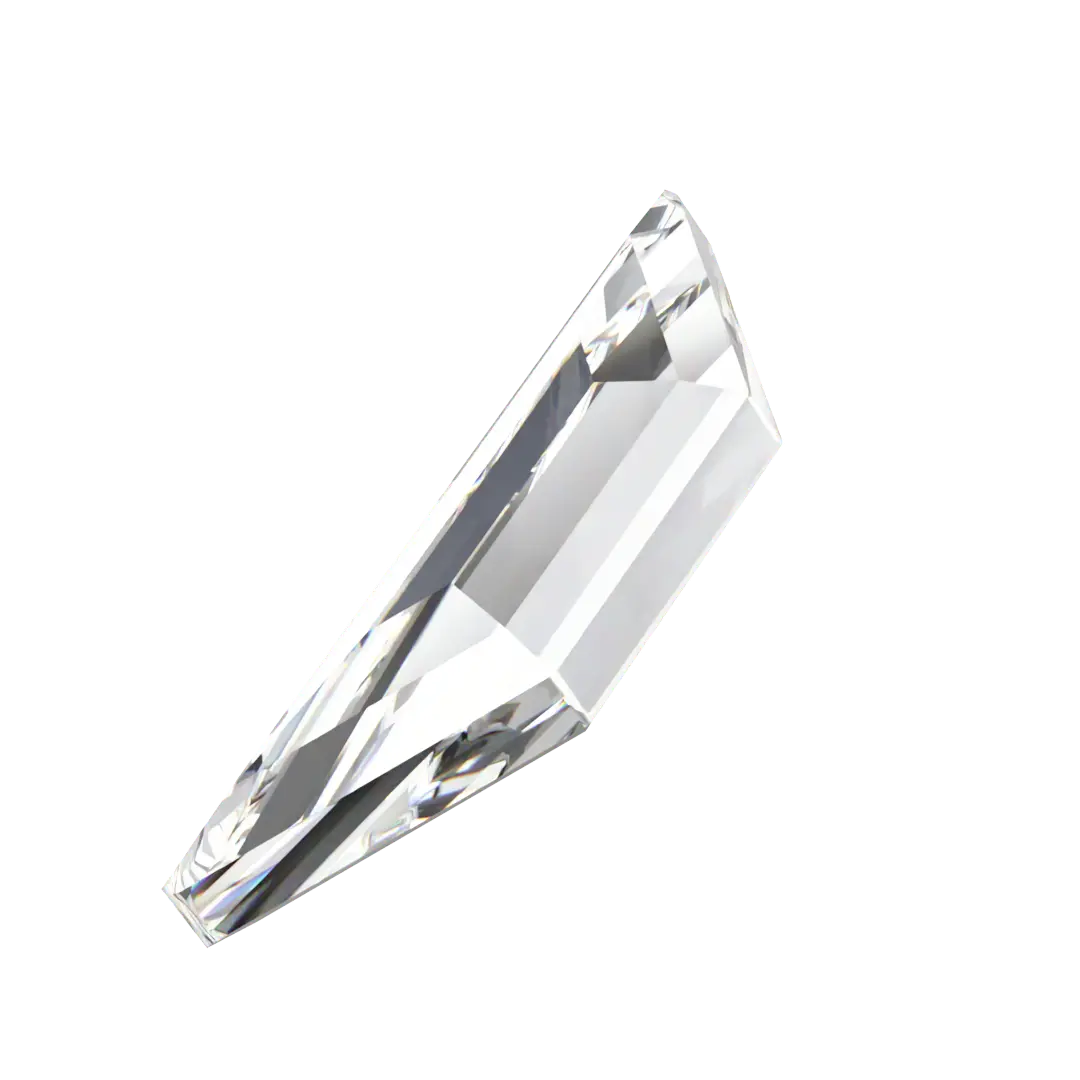 Swarovski Hotfix Flat Back Crystals Trapeze (2772) Crystal - Bluestreak Crystals