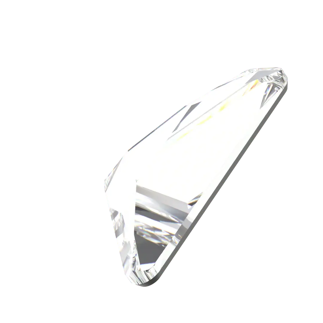 Swarovski Hotfix Flat Back Crystals Triangle Alpha (2738) Crystal - Bluestreak Crystals