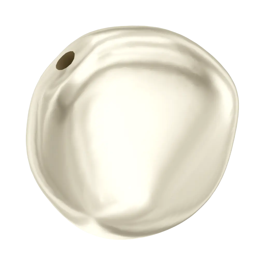 Swarovski Pearls Baroque Coin (5842) Crystal Cream - Bluestreak Crystals