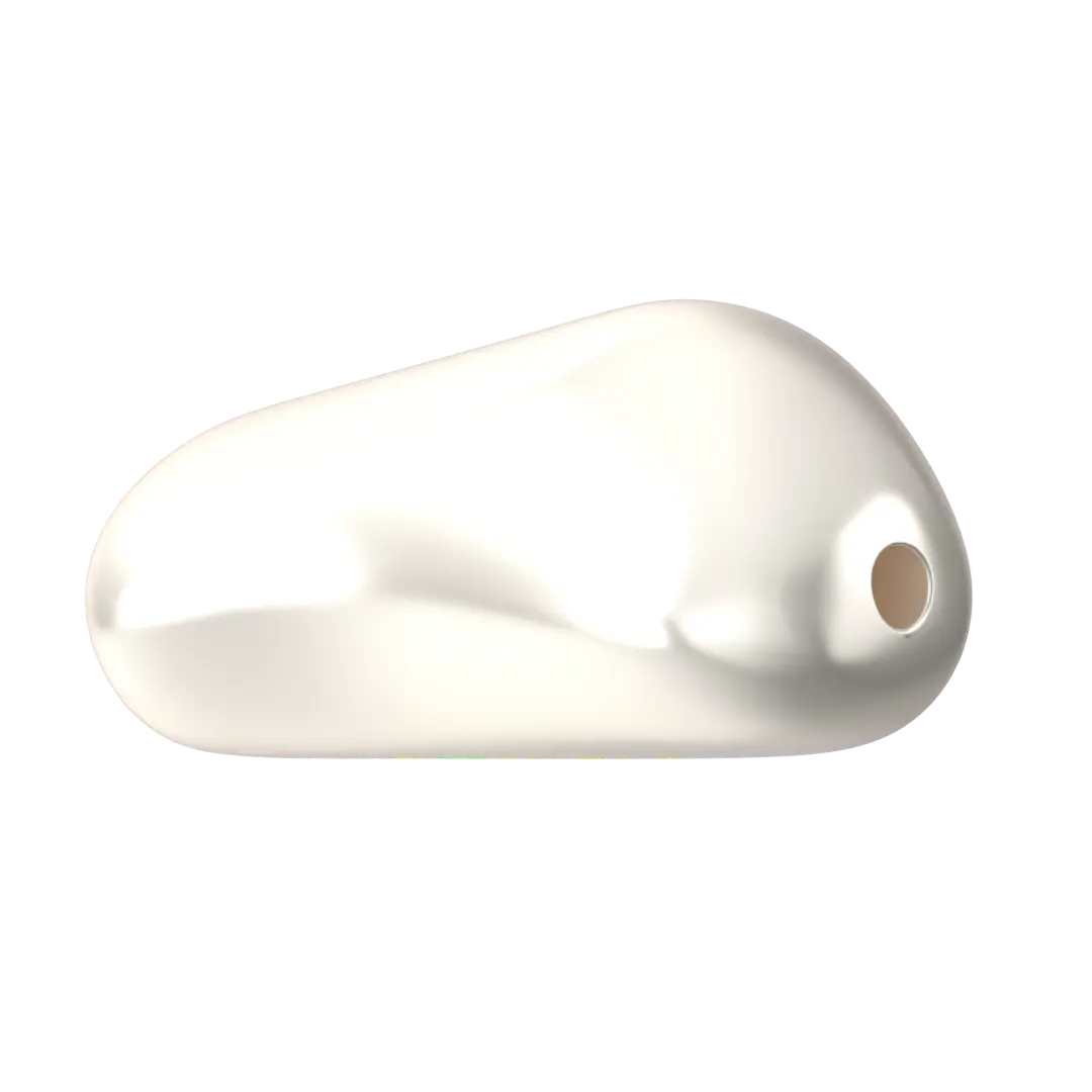 Serinity Pearls Baroque Elongated (5844) Crystal White - Bluestreak Crystals