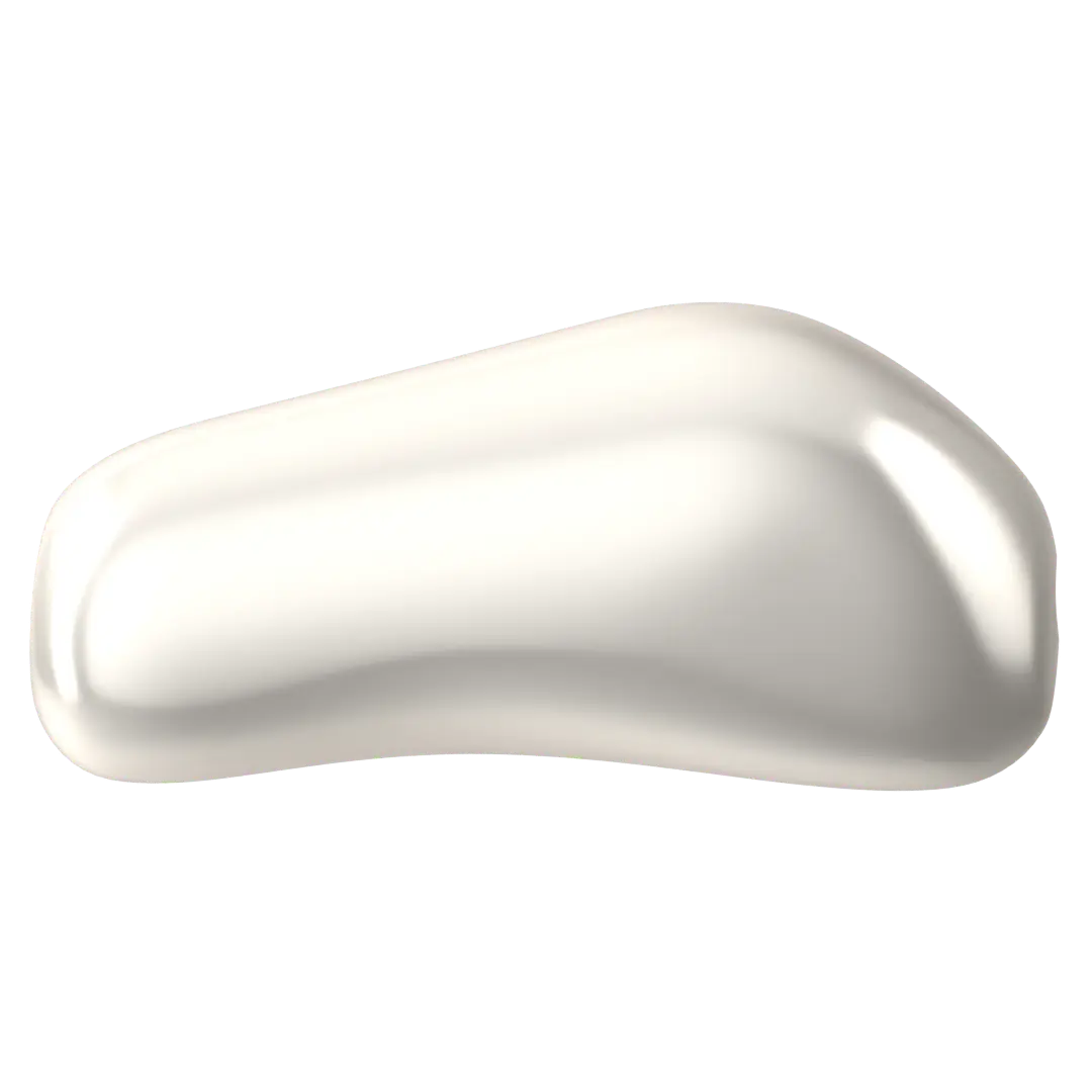 Serinity Pearls Baroque Elongated (5844) Crystal White - Bluestreak Crystals