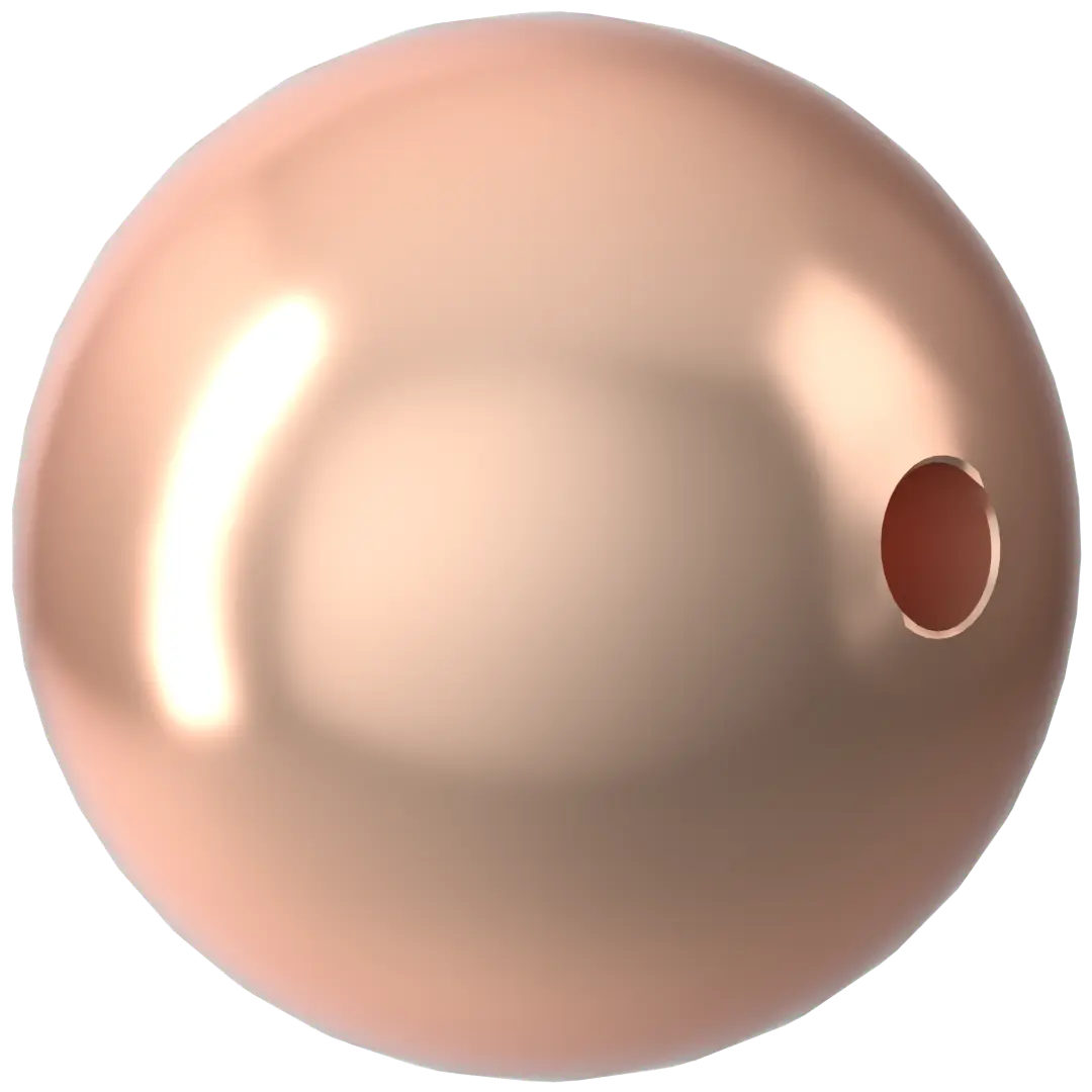 Swarovski Pearls Round (5810) Crystal Rose Gold - Bluestreak Crystals
