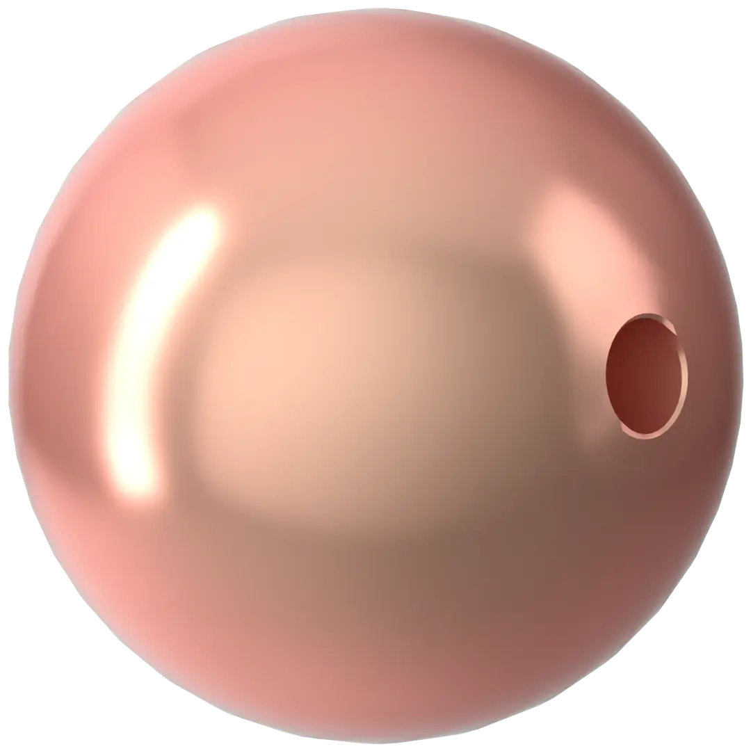 Swarovski Pearls Round (5810) Crystal Rose Peach - Bluestreak Crystals
