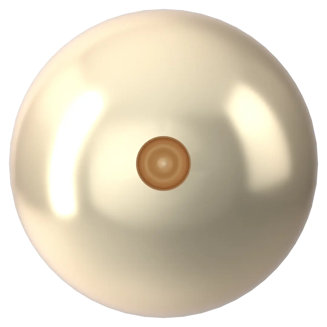 Swarovski Pearls Round Half Drilled (5818) Crystal Cream - Bluestreak Crystals