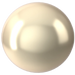 Swarovski Pearls Round Half Drilled (5818) Crystal Cream - Bluestreak Crystals