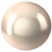 Swarovski Pearls Round Half Drilled (5818) Crystal Creamrose - Bluestreak Crystals
