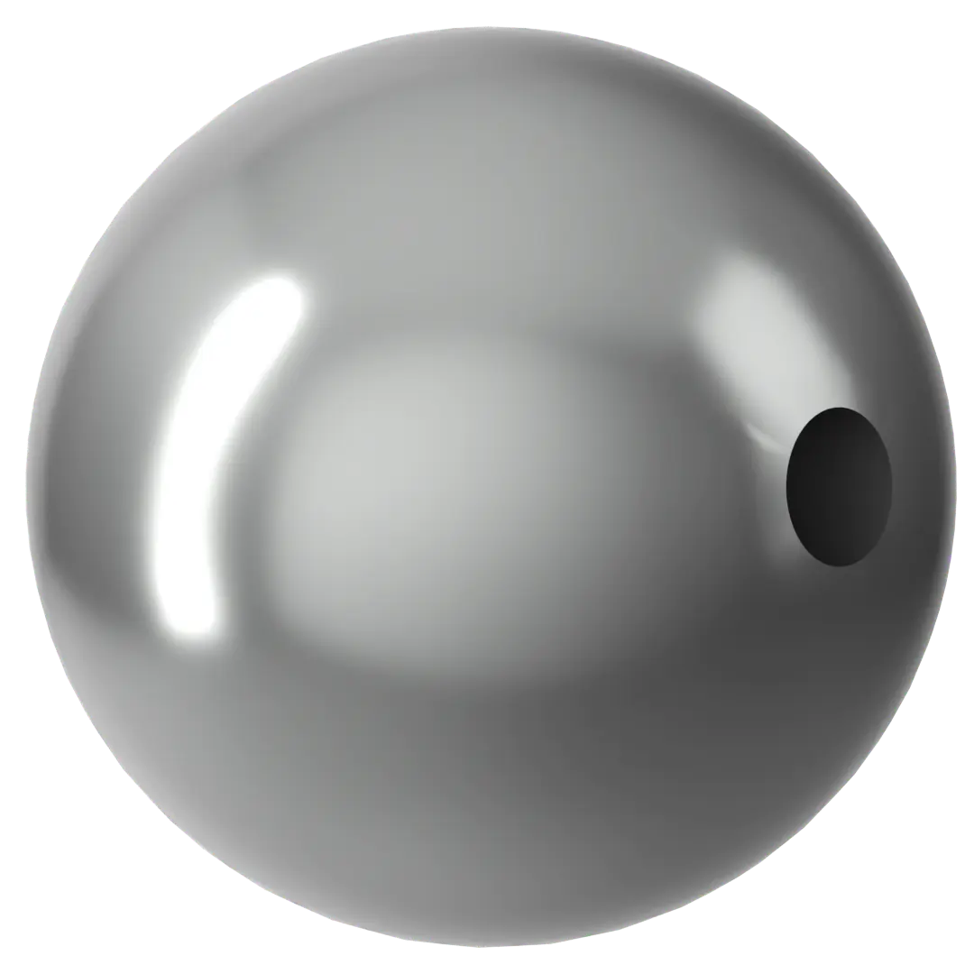 Swarovski Pearls Round Half Drilled (5818) Crystal Grey - Bluestreak Crystals