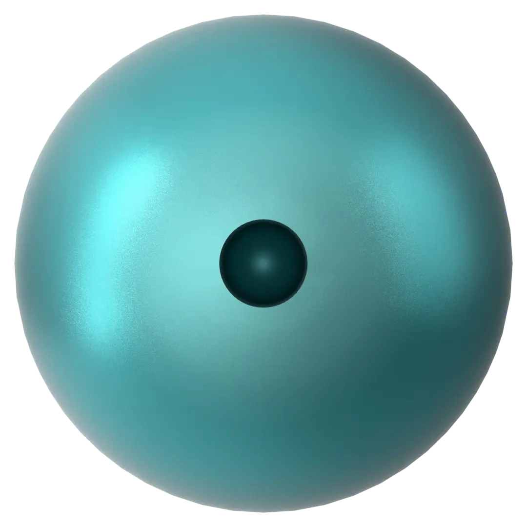 Serinity Pearls Round Half Drilled (5818) Crystal Iridescent Dark Turquoise - Bluestreak Crystals