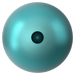 Serinity Pearls Round Half Drilled (5818) Crystal Iridescent Dark Turquoise - Bluestreak Crystals