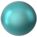 Serinity Pearls Round Half Drilled (5818) Crystal Iridescent Dark Turquoise - Bluestreak Crystals