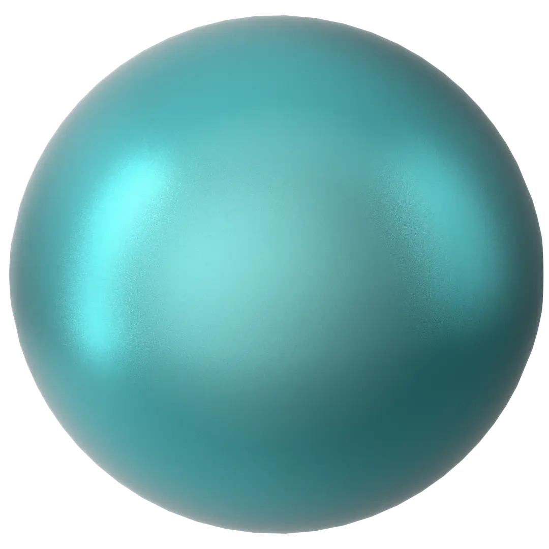 Serinity Pearls Round Half Drilled (5818) Crystal Iridescent Dark Turquoise - Bluestreak Crystals