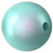 Serinity Pearls Round Half Drilled (5818) Crystal Iridescent Light Turquoise - Bluestreak Crystals