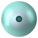 Serinity Pearls Round Half Drilled (5818) Crystal Iridescent Light Turquoise - Bluestreak Crystals