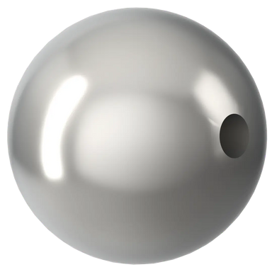Swarovski Pearls Round Half Drilled (5818) Crystal Light Grey - Bluestreak Crystals