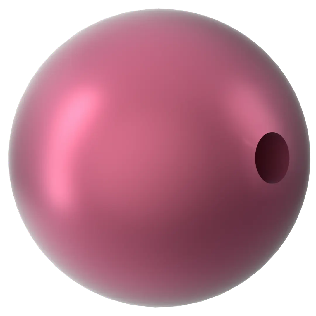 Swarovski Pearls Round Half Drilled (5818) Crystal Mulberry Pink - Bluestreak Crystals