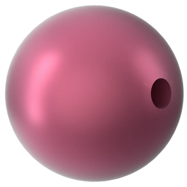 Swarovski Pearls Round Half Drilled (5818) Crystal Mulberry Pink - Bluestreak Crystals