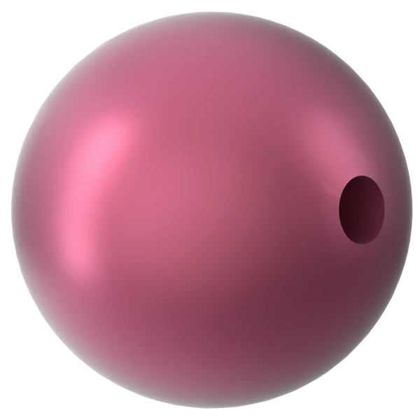 Swarovski Pearls Round Half Drilled (5818) Crystal Mulberry Pink - Bluestreak Crystals