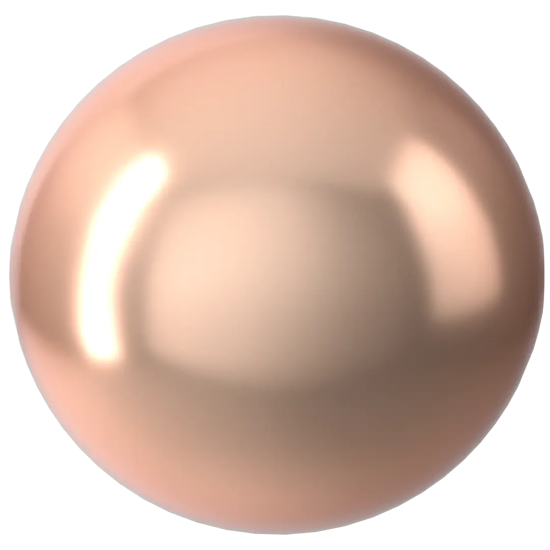 Swarovski Pearls Round Half Drilled (5818) Crystal Rose Gold - Bluestreak Crystals