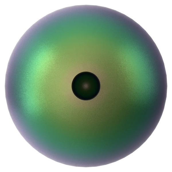 Swarovski Pearls Round Half Drilled (5818) Crystal Scarabaeus Green - Bluestreak Crystals