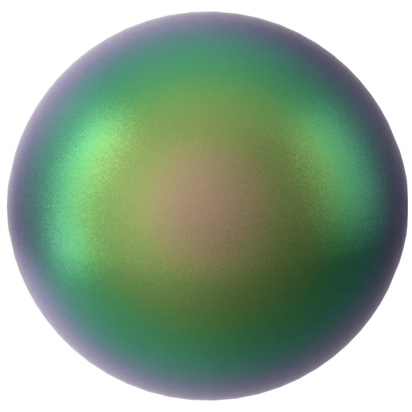 Swarovski Pearls Round Half Drilled (5818) Crystal Scarabaeus Green - Bluestreak Crystals