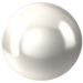 Swarovski Pearls Round Half Drilled (5818) Crystal White - Bluestreak Crystals