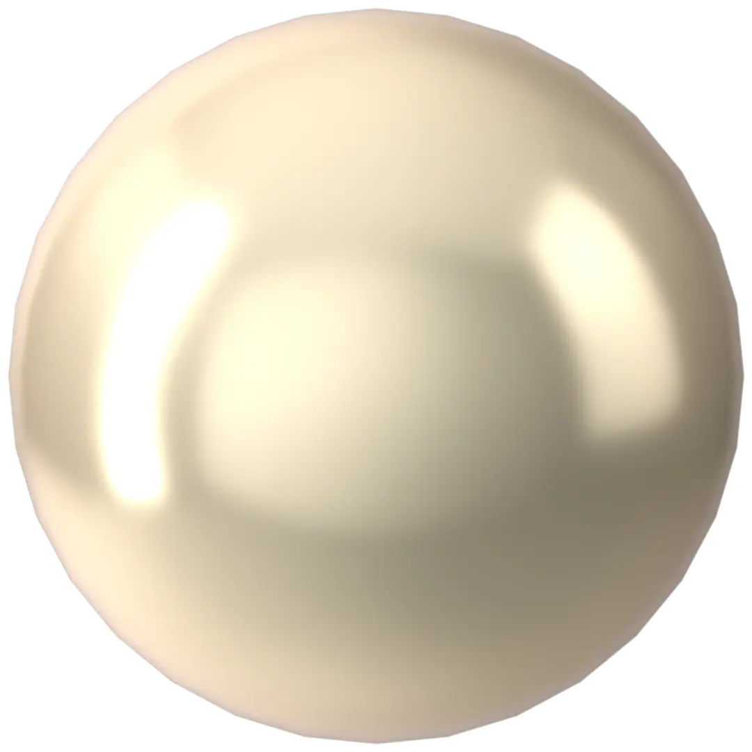 Swarovski Pearls Round No Hole (5809) Crystal Cream - Bluestreak Crystals