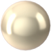 Swarovski Pearls Round No Hole (5809) Crystal Cream - Bluestreak Crystals