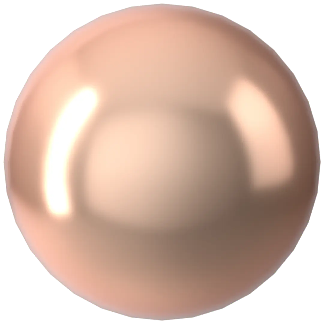 Swarovski Pearls Round No Hole (5809) Crystal Rose Gold - Bluestreak Crystals