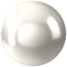 Swarovski Pearls Round No Hole (5809) Crystal White - Bluestreak Crystals