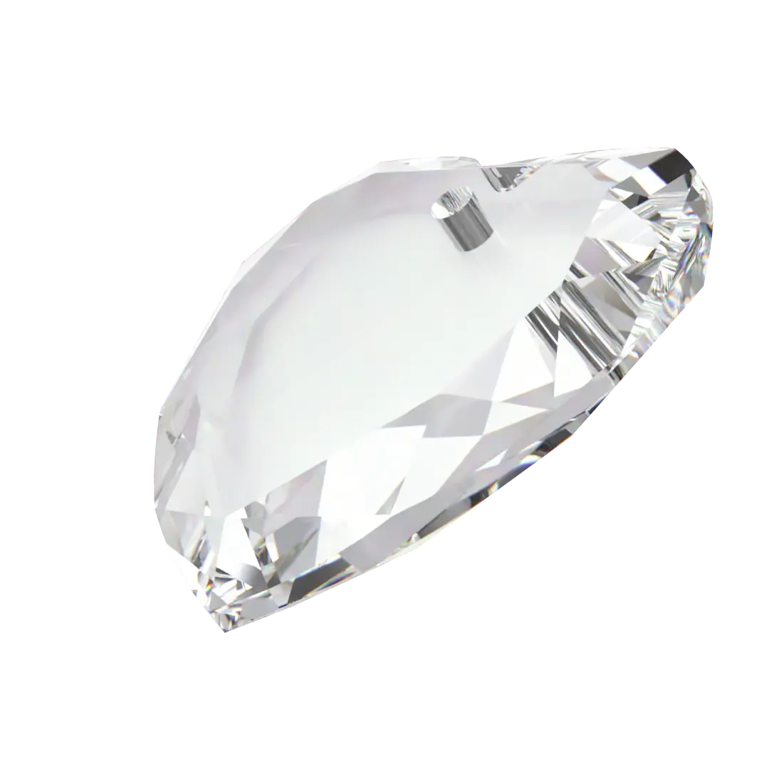 Swarovski Pendants Flat Heart (6225) Crystal - Bluestreak Crystals
