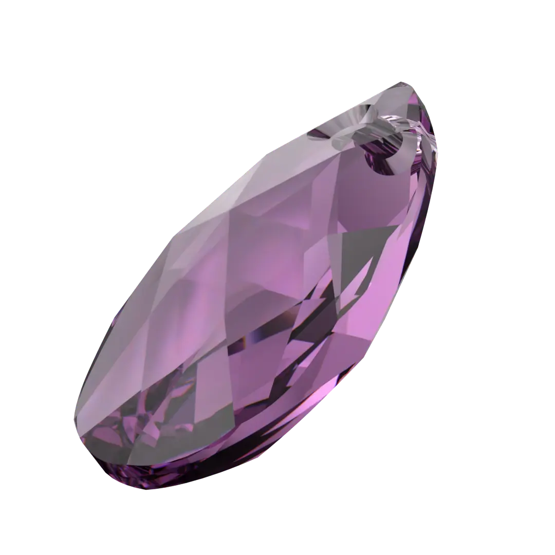 Swarovski Pendants Peardrop (6106) Amethyst - Bluestreak Crystals