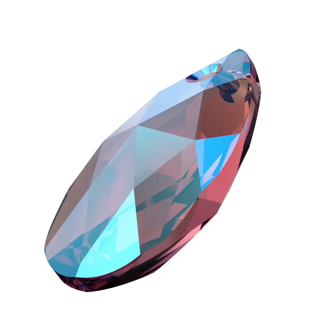 Swarovski Pendants Peardrop (6106) Amethyst Shimmer - Bluestreak Crystals