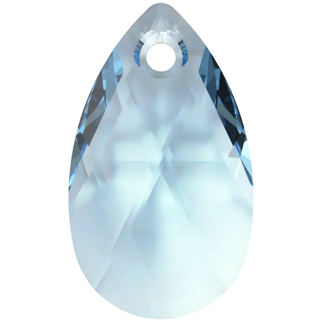 Swarovski Pendants Peardrop (6106) Aquamarine - Bluestreak Crystals