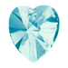 Swarovski Pendants Xilion Heart (6228) Aquamarine - Bluestreak Crystals